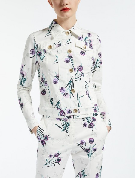MaxMara Cotton gabardine jacket | floral print jackets