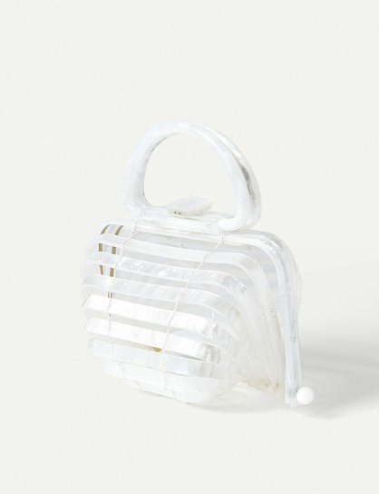 CULT GAIA Pearl Acrylic Lilleth clutch bag - flipped