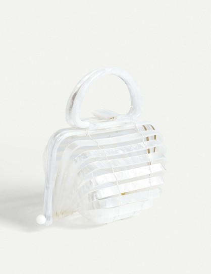 CULT GAIA Pearl Acrylic Lilleth clutch bag