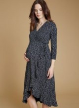ISABELLA OLIVER DANNI RUFFLE MATERNITY DRESS ~ wrap style pregnancy dresses