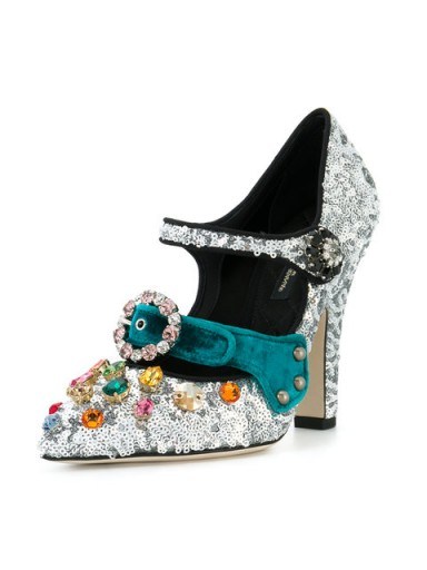 DOLCE & GABBANA glitter Mary Jane pumps – embellished Mary Janes - flipped