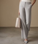 ESTIE TROUSER WIDE-LEG TROUSERS GREY / smart suit trousers