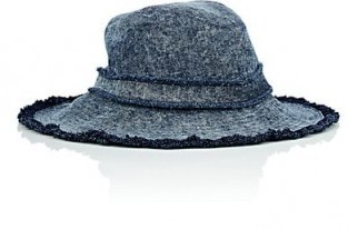 EUGENIA KIM Jordana Cotton Denim Hat ~ blue wide brim hats - flipped