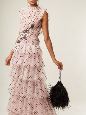 RODARTE Flocked tulle ruffle gown ~ stunning tiered gowns ~ long feminine event dresses - flipped