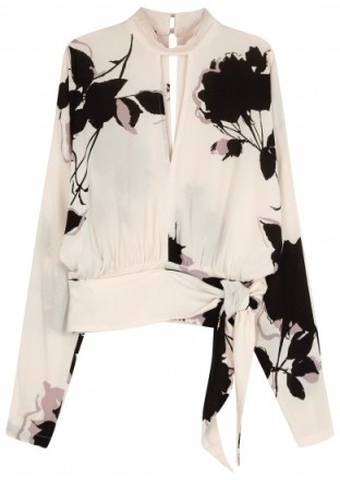 FREE PEOPLE Say You Love Me printed blouse ~ chic tie-hem blouses - flipped