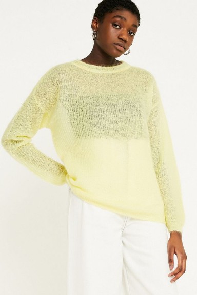 Gestuz Molly Mohair Jumper | sheer yellow jumpers | spring knitwear