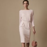 REISS CHIFFON-TOP SHIFT DRESS SHELL ~ palest-pink dresses ~ chic style