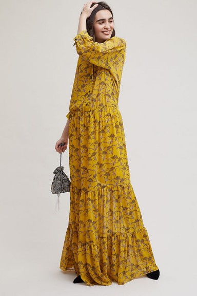 Lolly’s Laundry Hayley Floral Print Dress | long yellow spring dresses