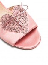 AQUAZZURA Heartbeat pink crystal-embellished slides ~ little details