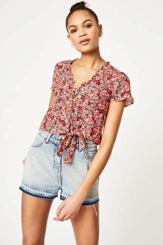 JACK WILLS HOPE FLORAL BLOUSE | pretty tie front blouses - flipped