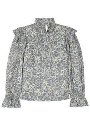 ISABEL MARANT ÉTOILE Ted printed linen top ~ romantic ruffled tops ~ spring style