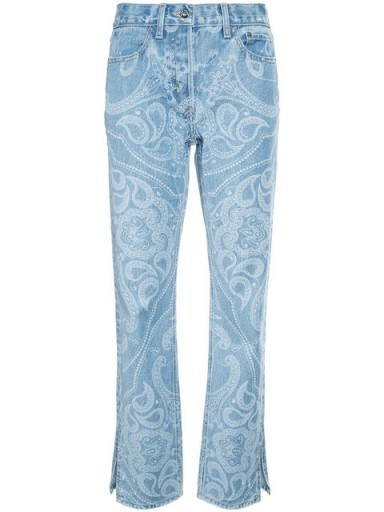 JONATHAN SIMKHAI paisley-print jeans ~ printed denim - flipped