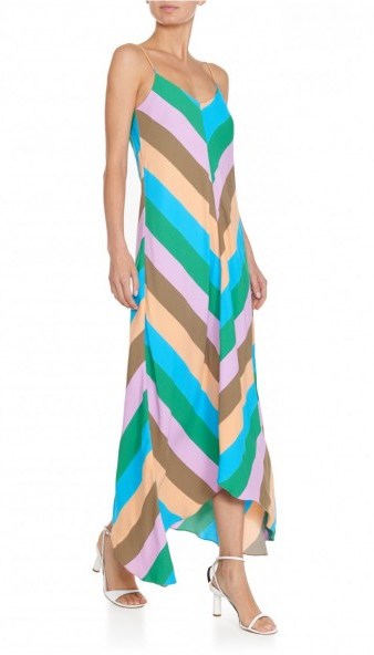 TIBI JULIAN STRIPE SLIP DRESS | long striped cami dresses - flipped