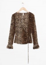 & other stories Leopard Print Wrap Top – animal prints
