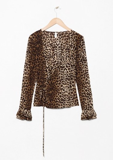 & other stories Leopard Print Wrap Top – animal prints - flipped