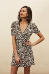 TOPSHOP Leopard Wrap Mini Dress – animal print dresses