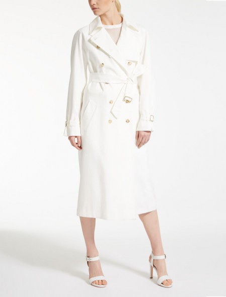 MaxMara Ivory Linen trench coat | chic spring coats