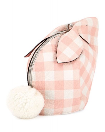 Loewe Bunny Gingham Mini Crossbody Bag / cute pink check rabbit bags