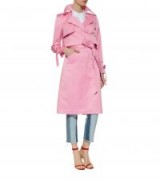 Milly Pink Duchesse Satin Trench Coat ~ stylish spring coats