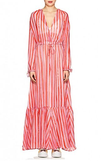 MIRA MIKATI Striped Georgette Maxi Dress – sheer long dresses