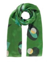 Jigsaw MIXED GEO PRINT SILK SCARF / green printed scarves