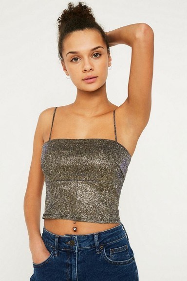 Moonbeam Metallic Cami Top | strappy tops | shimmering camisoles - flipped