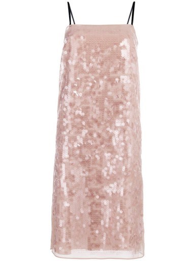 Nº21 sequinned shift dress / pink sequin cami dresses - flipped