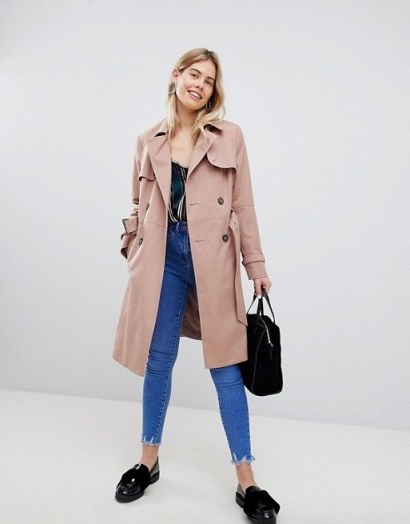 New Look Structured Mac Trench Coat. NUDE MACS - flipped