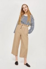 Topshop Paper Bag Button Up Trousers | cropped pants
