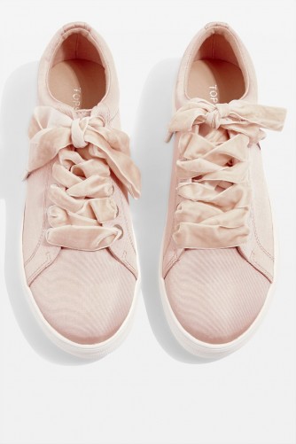TOPSHOP Pink Captain Flatform Trainers ~ sports luxe sneakers