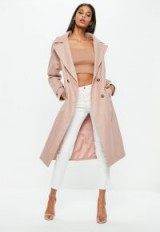 MISSGUIDED pink faux wool coat – luxe coats