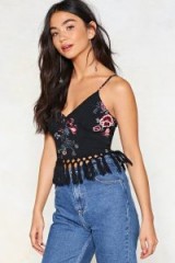 NASTY GAL Play the Field Floral Top. FRINGED CAMISOLES