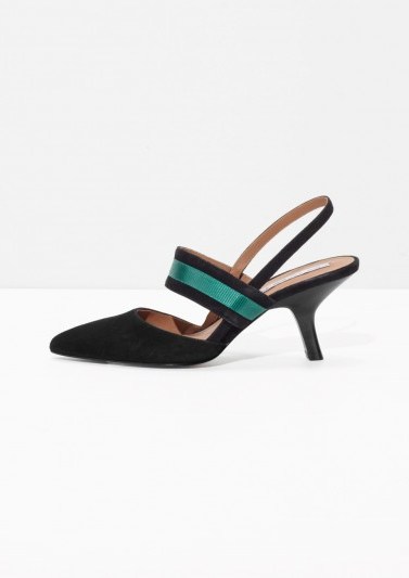& other stories Pointed Slingbacks in black – angled heels - flipped