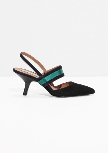 & other stories Pointed Slingbacks in black – angled heels