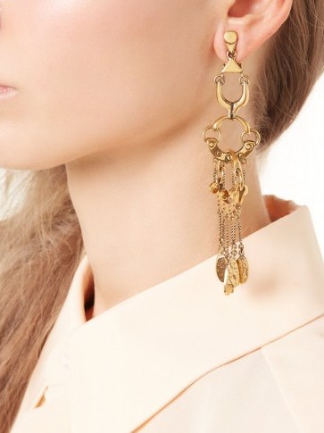 CHLOÉ Quinn chain-linked chandelier earrings - flipped