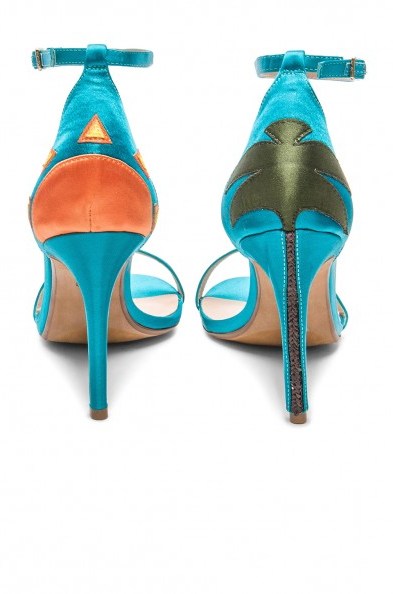 RAYE VACAY HEEL – teal-blue barely there heels - flipped