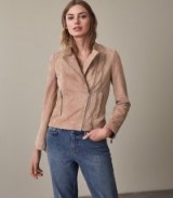Riess ROUX SUEDE JACKET DUSKY PINK ~ casual luxe jackets