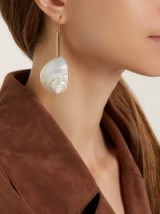 LOEWE Shell-drop earrings ~ iridescent sea shells ~ statement jewellery