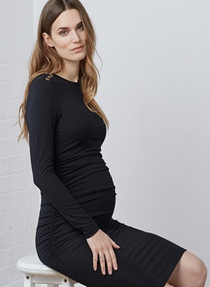 ISABELLA OLIVER SIMONA MATERNITY DRESS ~ ruched pregnancy dresses - flipped