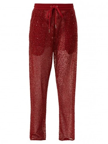 ASHISH Straight-leg bead and sequin-embellished trousers – luxe track pants - flipped