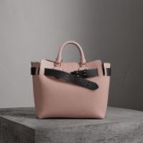 BURBERRY The Medium Leather Belt Bag in pale ash rose ~ light-pink handbags