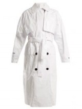 MSGM Tyvek tie-waist trench coat ~ white PVC coats