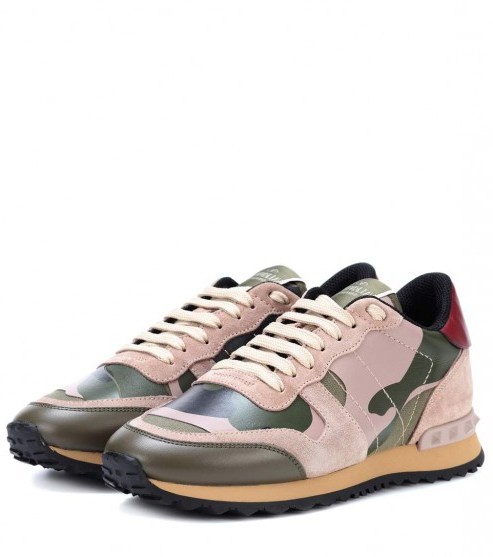 VALENTINO Valentino Garavani Rockrunner camouflage sneakers / camo print trainers - flipped