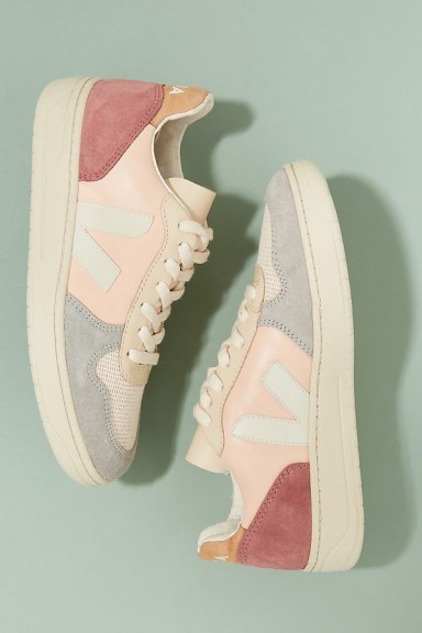 Veja Fair Trade Colourblocked Trainers | sports luxe sneakers