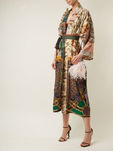 RIANNA + NINA Vintage patchwork silk kimono jacket ~ printed kimonos - flipped