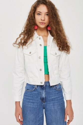 Topshop White Fitted Denim Jacket | cool style jackets - flipped