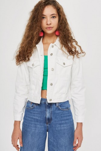 Topshop White Fitted Denim Jacket | cool style jackets