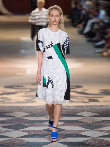 KOCHÉ X Paris Saint-Germain patchwork short-sleeved top ~ lace trimmed dresses