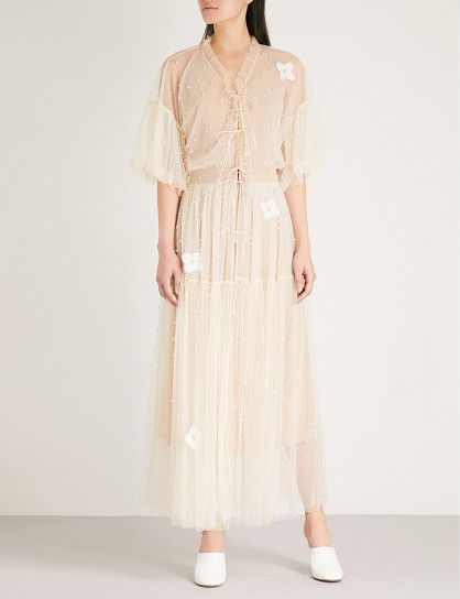 ALENA AKHMADULLINA Embellished and embroidered tulle dress ~ romantic semi sheer dresses