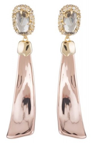 ALEXIS BITTAR Crystal Detail Drop Earrings ~ statement jewellery - flipped